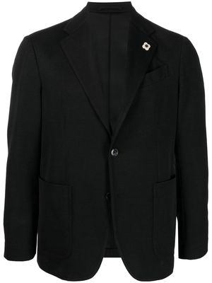 Lardini buttoned-up single-breasted blazer - Black