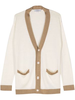 Lardini contrasting-trim buttoned cardigan - Neutrals