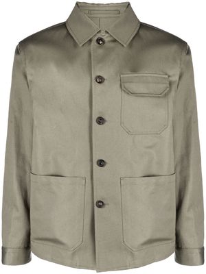 Lardini cotton-blend shirt jacket - Green