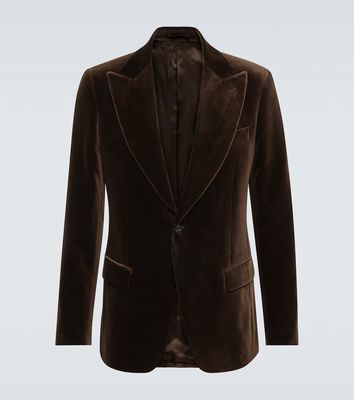 Lardini Cotton-blend velvet blazer