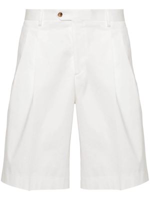 Lardini cotton pleated shorts - White