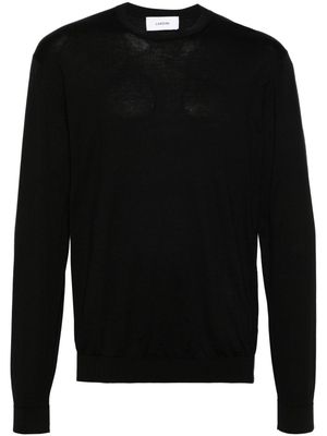 Lardini crew-neck cotton jumper - Black