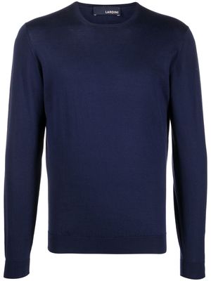 LARDINI crew-neck cotton jumper - Blue