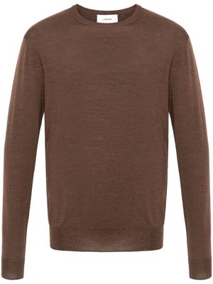 Lardini crew neck wool-blend jumper - Brown