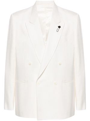 Lardini double-breasted blazer - White