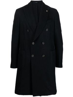 Lardini double-breasted coat - Blue