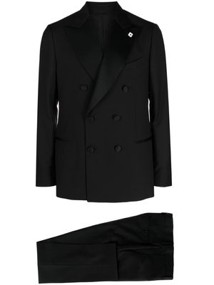Lardini double-breasted dinner suit - Black