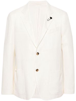 Lardini double-breasted knitted blazer - White