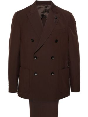 Lardini double-breasted suit - Brown