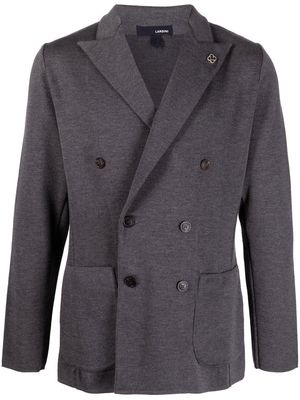 Lardini double-breasted wool blazer - Grey