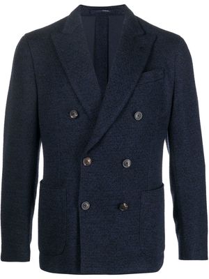 Lardini double breasted wool suit jacket - Blue
