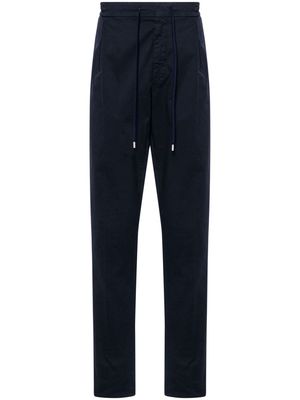 Lardini drawstring-waist tapered trousers - Blue