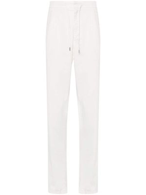 Lardini drawstring-waist tapered trousers - White