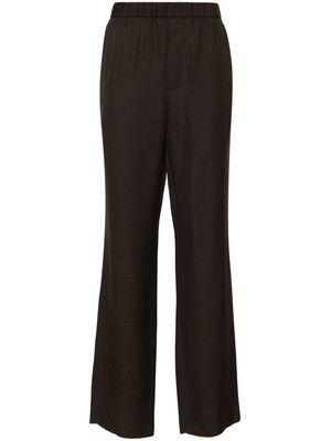 Lardini drop-crotch tapered trousers - Brown