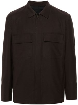 Lardini Eqansel wool shirt jacket - Brown