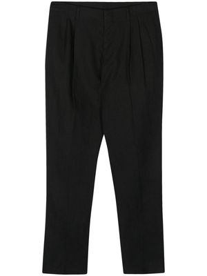 Lardini Eqatos linen tapered trousers - Black