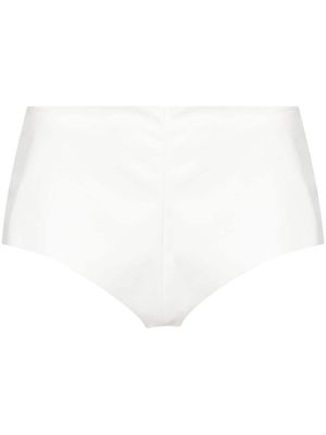 Lardini faux-leather mini shorts - White