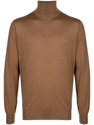 Lardini fine-knit long-sleeve jumper - Brown