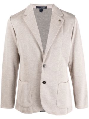 Lardini fine-knit single breasted blazer - Neutrals