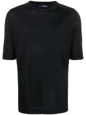Lardini fine-knit T-shirt - Black