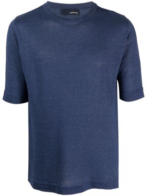 Lardini fine-knit T-shirt - Blue