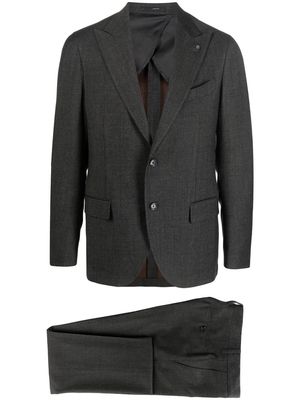 Lardini fitted single-breasted suit set - Black