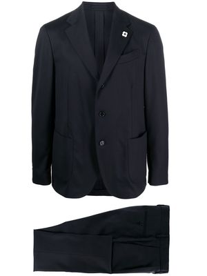 Lardini fitted single-breasted suit set - Blue