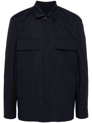 Lardini flap-pocket cotton shirt jacket - Blue