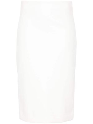 Lardini fuax-leather midi skirt - Neutrals