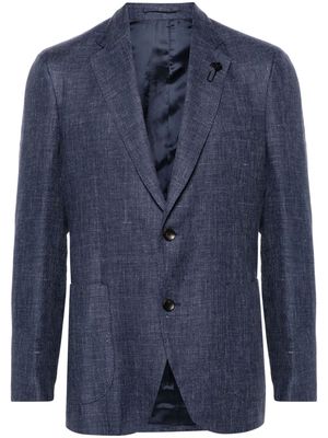 Lardini interwoven single-breasted blazer - Blue