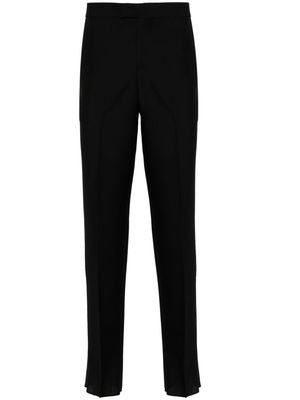 Lardini interwoven wool-blend trousers - Black