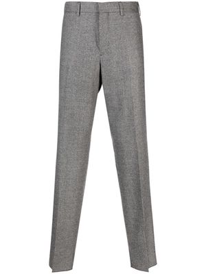 Lardini Kurt houndstooth-pattern tapered trousers - Black