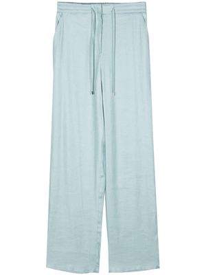 Lardini linen-blend straight trousers - Blue