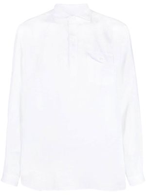 Lardini linen long-sleeve shirt - White