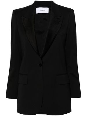 Lardini logo-charm single-breasted blazer - Black