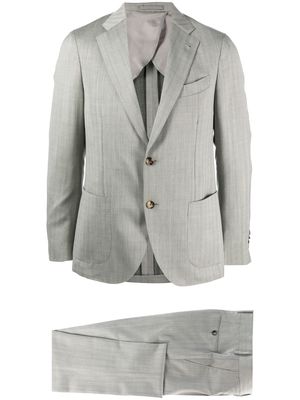 Lardini logo-plaque single-breasted suit - Grey