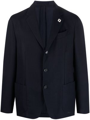 Lardini long-sleeve wool blazer - Blue