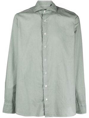 Lardini long-sleeved cotton shirt - Green