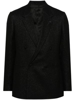 Lardini metallic-threading blazer - Black