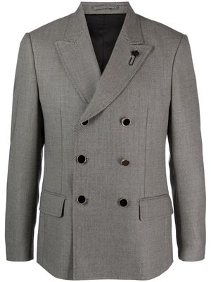 Lardini micro-dot wool blazer - Black