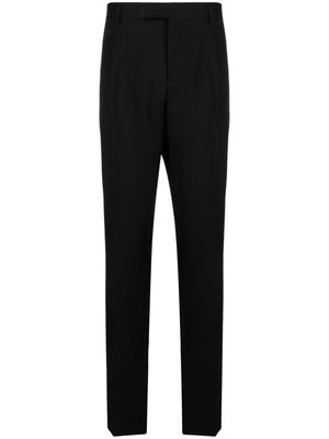 Lardini mid-rise crepe tailored trousers - Black