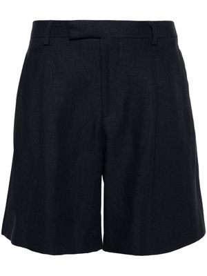 Lardini mid-rise linen bermuda shorts - Blue