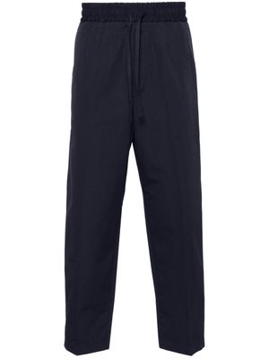 Lardini mid-rise tapered cotton trousers - Blue