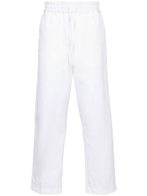 Lardini mid-rise tapered cotton trousers - White