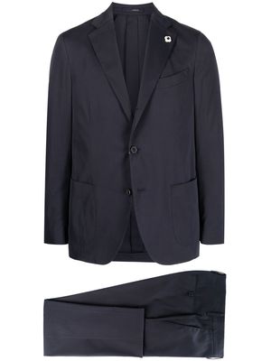 Lardini notched-lapels single-breasted suit - Blue