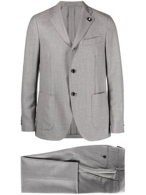 Lardini notched-lapels single-breasted suit - Grey
