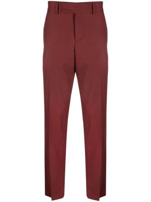 Lardini off-centre fastening chino trousers - Red
