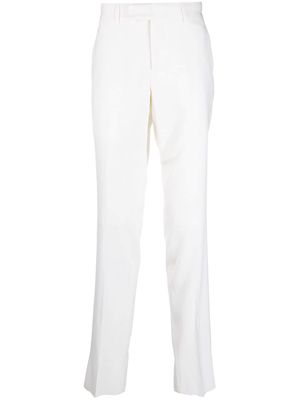Lardini off-centre fastening chino trousers - White