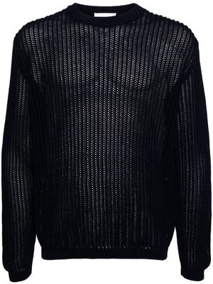 Lardini open-knit cotton jumper - Blue