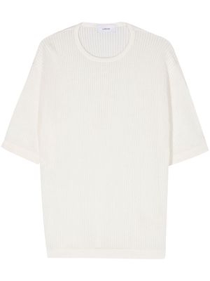 Lardini open-knit short-sleeve jumper - Neutrals